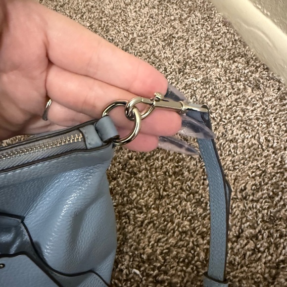 Coach baby Blue Leather Women's tote Bag/crossbody pebbled leather!! - Picture 9 of 15